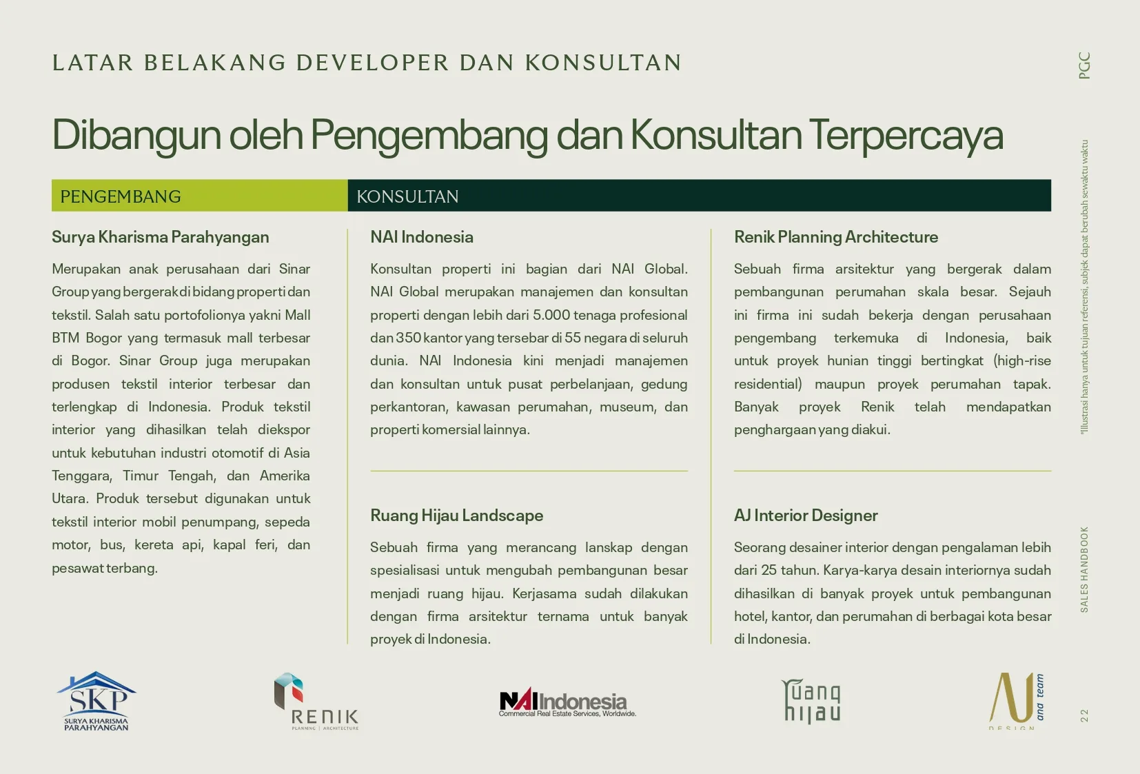 Developer dan konsultan Parahyangan Garden City