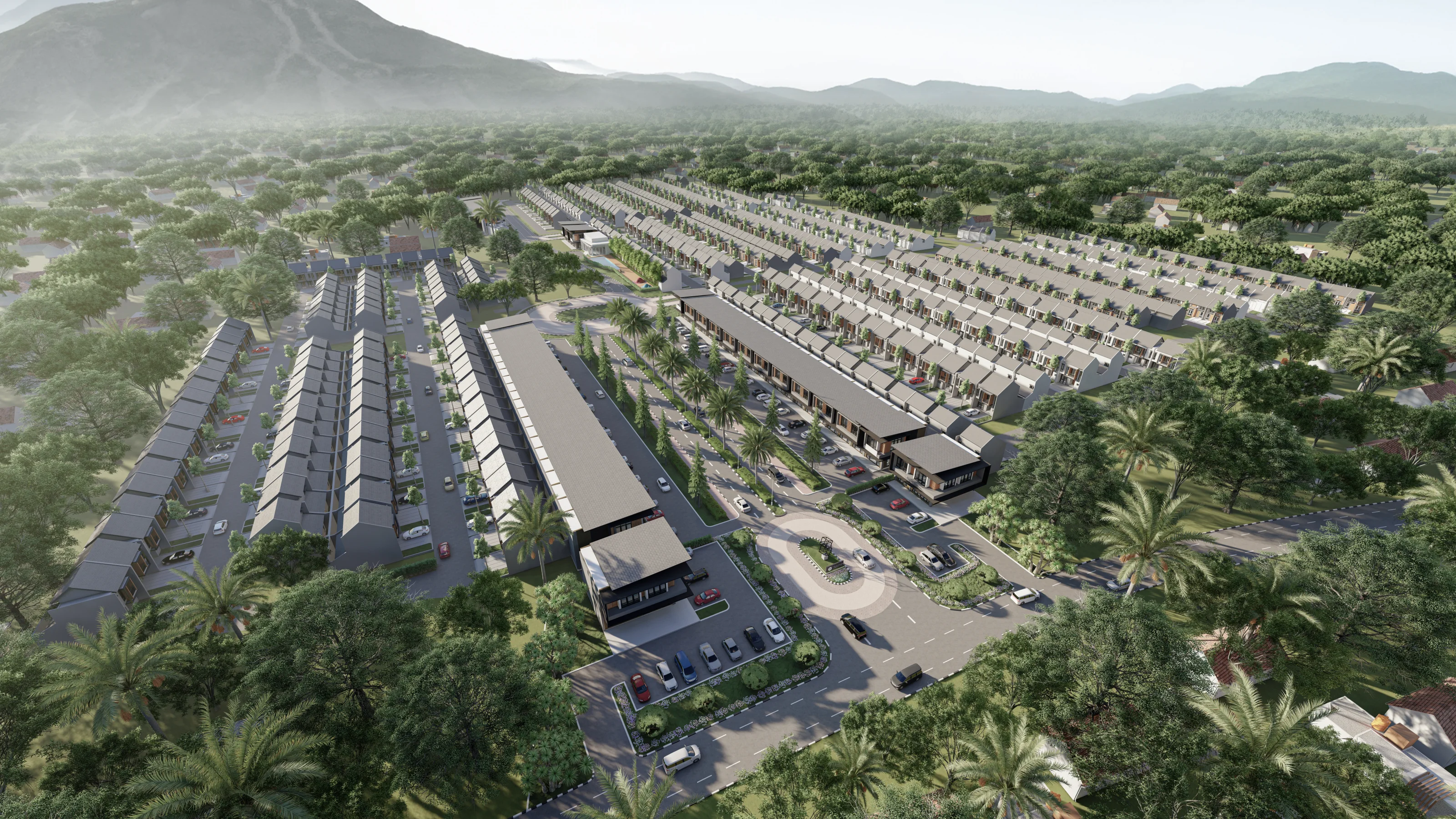 Kawasan Parahyangan Garden City dilihat dari udara